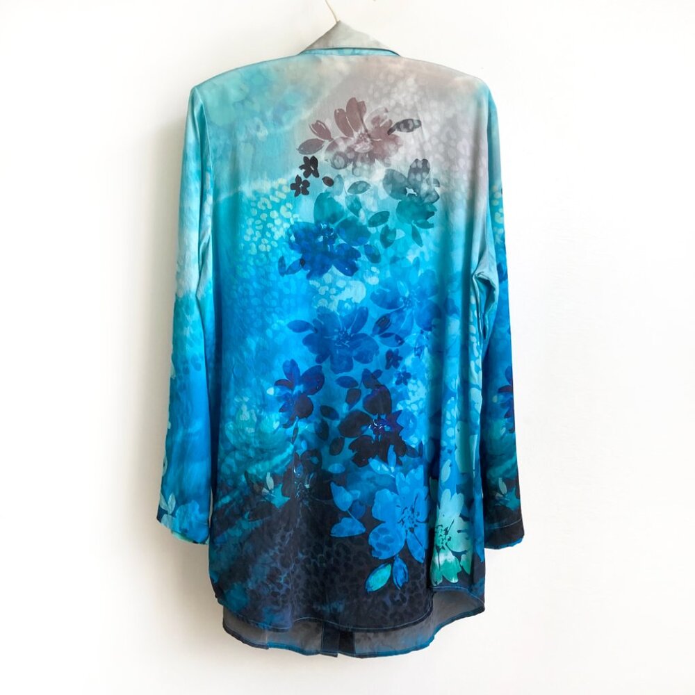 Soft Surroundings JOLENE Silk Floral Blouse - Picture 3 of 10